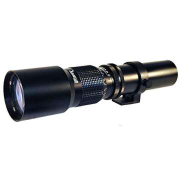 Canon EOS Rebel T7 Digital SLR Camera with EF-S 18-55mm IS II (2727C00 USA), Canon EF 75-300mm Lens and 500mm PRESET Lens with T-Mount Adapter and 22PC Professional Bundle