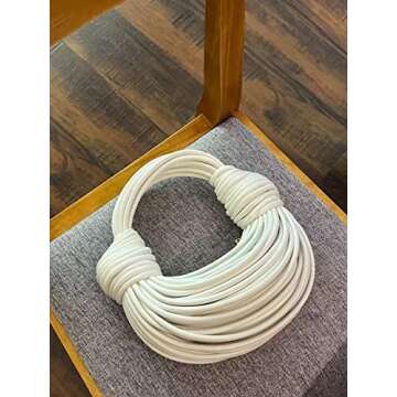 Tngan Women Woven Handbag PVC Leather Satchel Creative Noodles Style Fashion Crossbody Bag, White