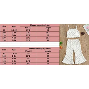 Toddler Baby Girl Flare Outfit Crop Top & Pants Set
