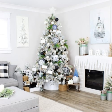 Charming White Metal Houses Set for Festive Decor