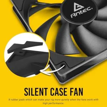 Antec PWM PC Fans, 120mm Fan, 4 Pin PWM, 60.4CFM Case Fans, 12V 4 Pin PWM Connector, Computer Fans with 1400 RPM, P12 Series 5 Packs