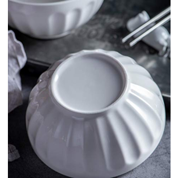 Foraineam 6-Piece Porcelain Bowls Set for Soup and Cereal