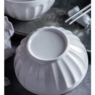 Foraineam 6-Piece Porcelain Bowls Set for Soup and Cereal
