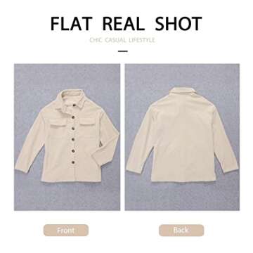 Stylish ZOLUCKY Women's Oversized Corduroy Shacket Online