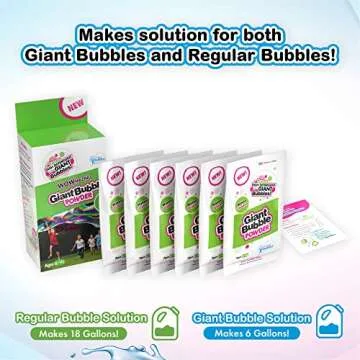 WOWmazing Big Bubble Refill Powder Mix (6 Packets) - Turns Dish Detergent into Giant Bubbles. Makes ...