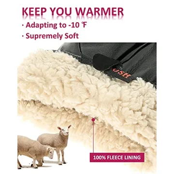 FEIQIAOSH Premium Genuine Leather Winter Gloves for Women