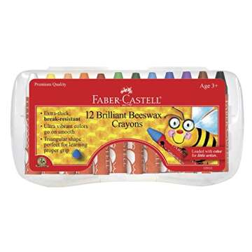 Faber Castell Beeswax Crayons - Vibrant Jumbo Pack of 12