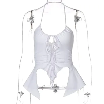 SHESEEWORLD Sexy Hollow Out Cropped Tank Top Y2K Style