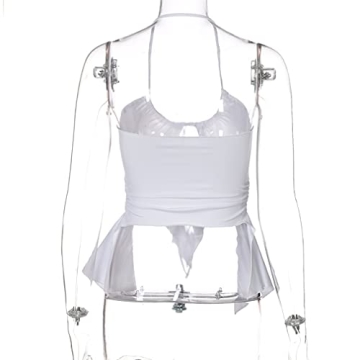 SHESEEWORLD Sexy Hollow Out Cropped Tank Top Y2K Style