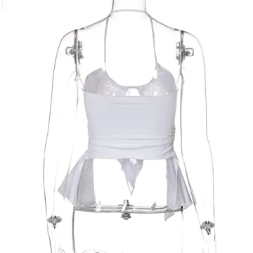 SHESEEWORLD Sexy Hollow Out Cropped Tank Top Y2K Style