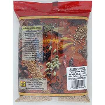 Fenugreek Seeds 14 oz - Premium Quality for Health and Cooking