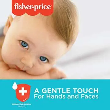 Fisher Price Baby Wipes Unscented, Hypoallergenic, Water Baby Diaper Wipes for Newborn and Sensitive Skin - Flip Top - 80 Count (Pack of 3) 240 Wipes