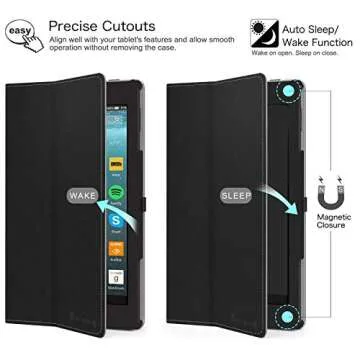Benazcap Kindle Fire 7 Case with Auto Sleep/Wake Feature