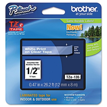 Durable Brother P-Touch TZE-135 Label Tape 1/2 inch