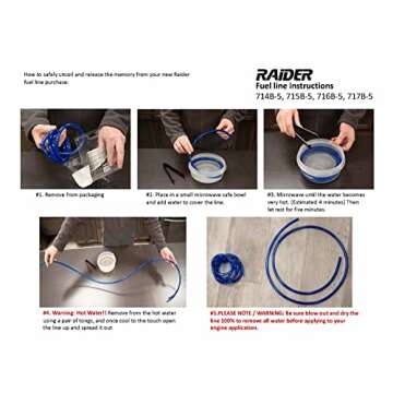 Raider Polyurethane Fuel Gas Line Tubing Hose Roll Blue (5 Ft. x 5/16 In.)