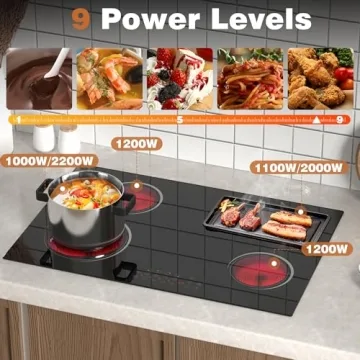 Nefaracy 30 Inch Electric Cooktop with 4 Burners