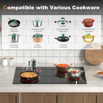 Nefaracy 30 Inch Electric Cooktop with 4 Burners