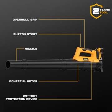 Cordless Leaf Blower for DEWALT 20V, 110 MPH Power