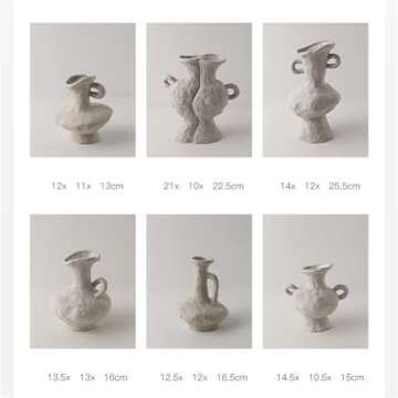 Large vases for Decor Living Room Creative Plain Embryo Ceramic Vase Decoration, Home Decoration Extra Large vase (Color : A)