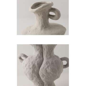 Large vases for Decor Living Room Creative Plain Embryo Ceramic Vase Decoration, Home Decoration Extra Large vase (Color : A)