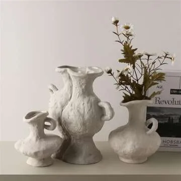 Large vases for Decor Living Room Creative Plain Embryo Ceramic Vase Decoration, Home Decoration Extra Large vase (Color : A)