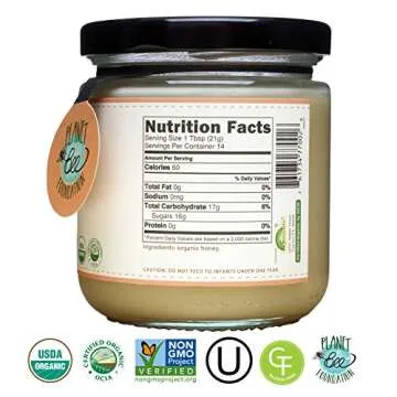 GREENBOW Organic Honey - 100% USDA Certified Organic, Halal, Non-GMO, Gluten Free, Organic Honey - Whole Food Organic Honey – 11oz (311g)