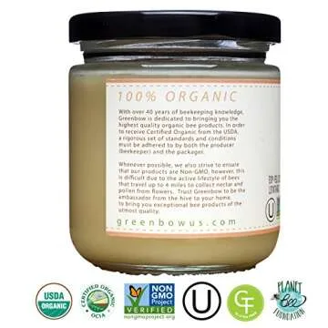 GREENBOW Organic Honey - 100% USDA Certified Organic, Halal, Non-GMO, Gluten Free, Organic Honey - Whole Food Organic Honey – 11oz (311g)