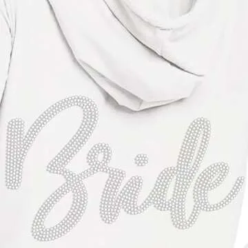 Glam Rhinestone Bride Lightweight Hoodie for Celebrations