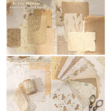 Kattone 168Pcs Premium Scrapbook Paper Set for Creativity