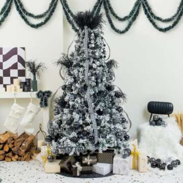 XmasExp 24ct Christmas Ball Ornaments Shatterproof Xmas Tree Hanging Balls Decorations Perfect for Halloween Decorations Holiday Wedding Christmas Decor(1.57", Black)