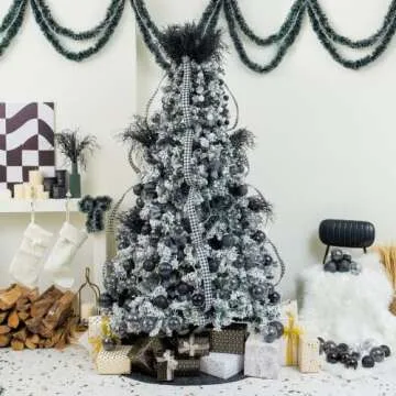 XmasExp 24ct Christmas Ball Ornaments Shatterproof Xmas Tree Hanging Balls Decorations Perfect for Halloween Decorations Holiday Wedding Christmas Decor(1.57", Black)