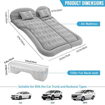 ISWEES SUV Air Mattress with Electric Pump & Pillows