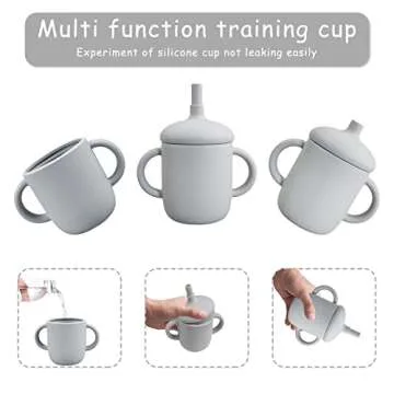 TQONEP Toddler Silicone Sippy Cup for Safe Drinking