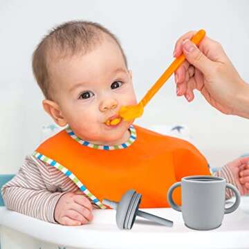 TQONEP Toddler Silicone Sippy Cup for Safe Drinking