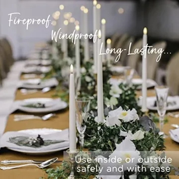 Enchanted Spaces 10 Ivory Flameless LED Taper Candles