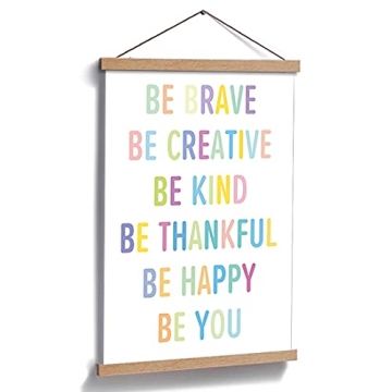 HPNIUB Natural Wood Magnetic Frame - Motivational Wall Art