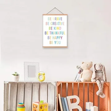 HPNIUB Natural Wood Magnetic Frame - Motivational Wall Art