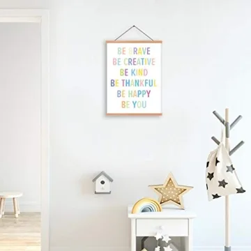 HPNIUB Natural Wood Magnetic Frame - Motivational Wall Art