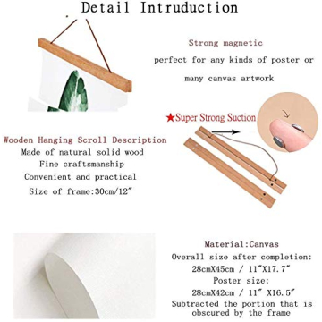 HPNIUB Natural Wood Magnetic Frame - Motivational Wall Art