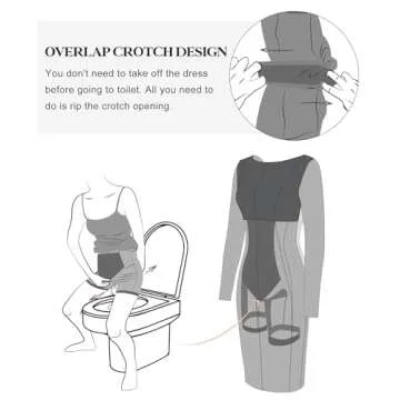 Popilush Shapewear Cocktail Dress Backless Shaper Dress with Built in Shapewear Long Sleeve Cocktail Dresses for Women Black