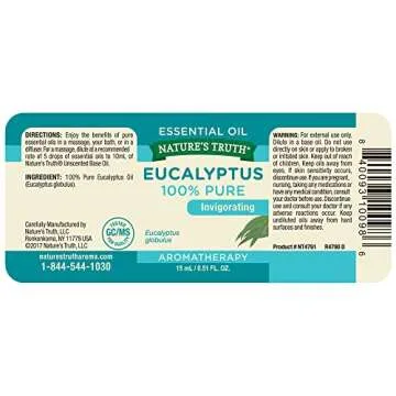 Nature's Truth Eucalyptus 100% Pure Essential Oil, 0.51 oz