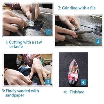 4 Pcs Ebony and Red Sandalwood Broken Wooden, 2 Pcs Red, 2 Pcs Black, DIY Resin Molds Materials, Silicone Mold Making Supplies, Size 9 x 9 x 40mm