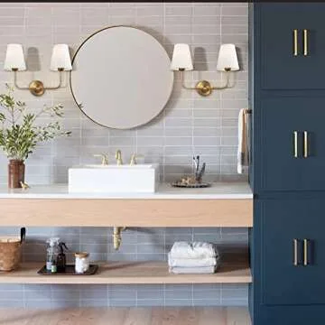 Elegant Wall Sconce with White Tapered Shades - TERLEENART