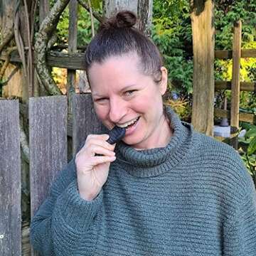 Munchables Tear Drop Chew Necklace for Children, Adults and Teens - Sensory Chewable Jewelry (Navy)