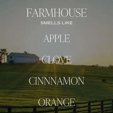 Sweet Water Decor Farmhouse Candle | Autumn, Cinnamon, and Nutmeg, Fall Scented Soy Candles for Home | 9oz Clear Jar, 40 Hour Burn Time, Made in the USA