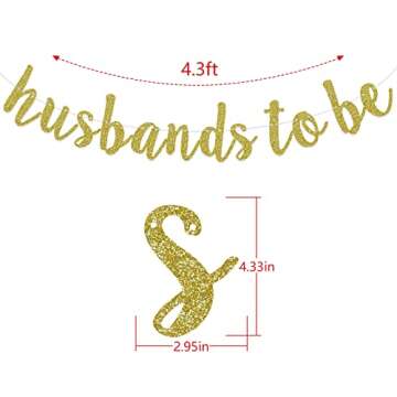 Husbands to Be Banner, Gay Wedding Shower, Engagement, Bachelor Party Sign Decorations Supplies, Mr ...