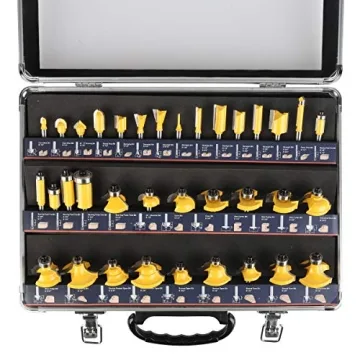 KOWOOD 35-Piece Router Bit Set for Precision Woodworking