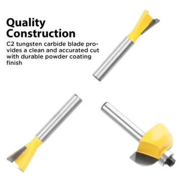 KOWOOD 35-Piece Router Bit Set for Precision Woodworking