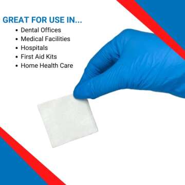Essentials Non-Sterile Gauze Sponges – 200 Count, 4-Ply, 2’’ x 2’’ Gauze Pads, One Package, Non-Woven Gauze Sponges, Wound Care Product for First Aid Kit/Medical Facilities
