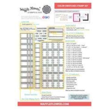 Waffle Flower Clear Stamps - Color Swatches for Art & Crafts